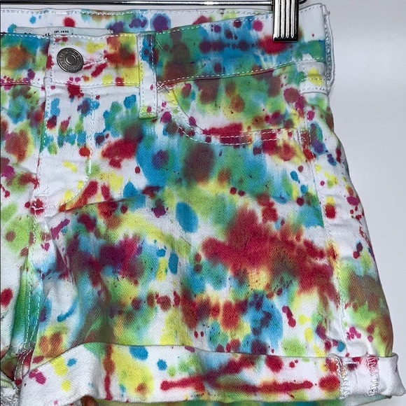 Abercrombie & Fitch Shorts Abercrombie Tie Dye Cuffed Denim Multi